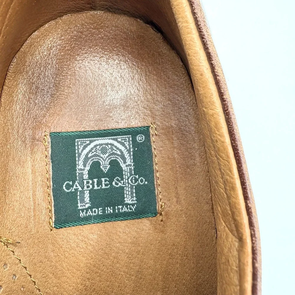 CABLE & CO. Oxford Shoe Men's Size 12 D Brown‎ Leather Lace Up Shoe